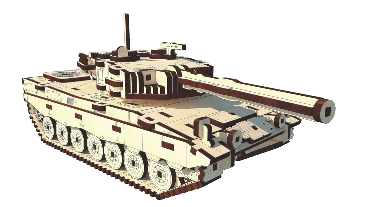 Конструктор деревянный 3D EWA Танк T-34
