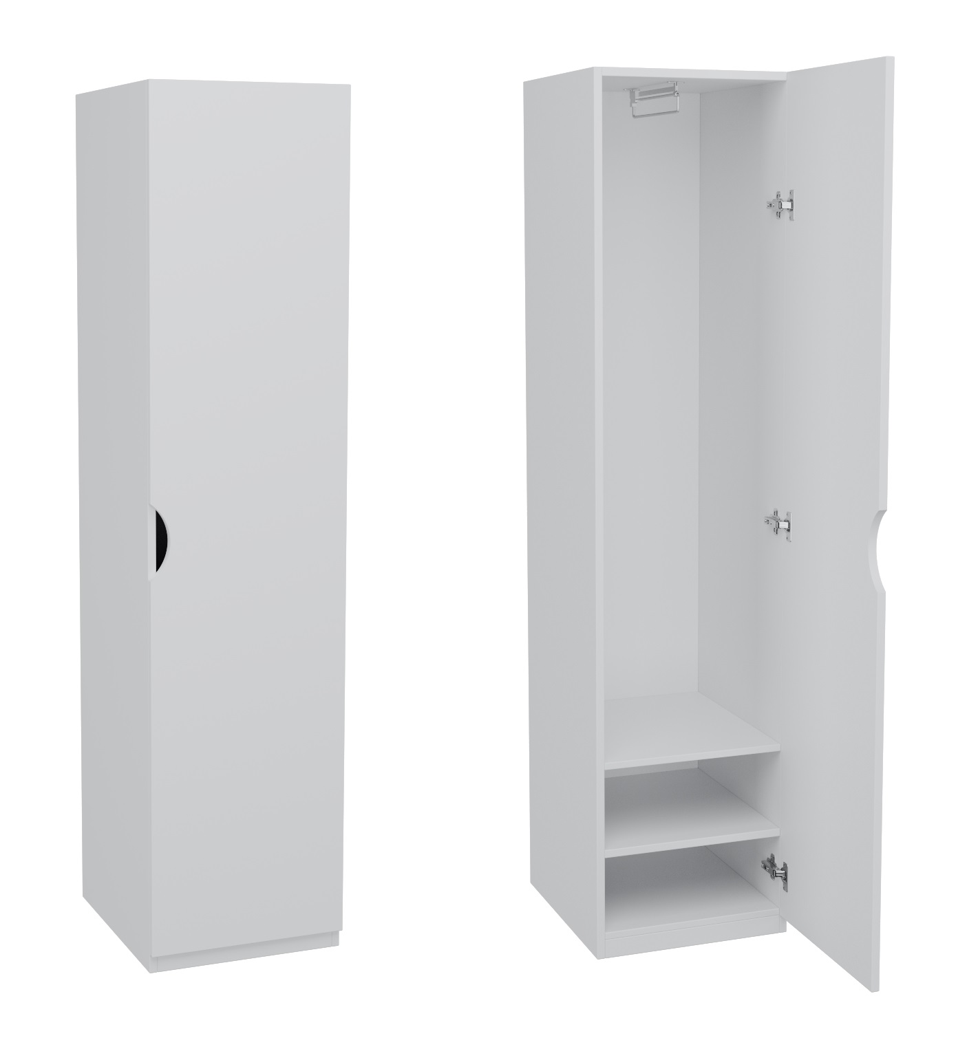 

Шкаф пенал MebelLoft 45х50х190 см Белый 2517-01