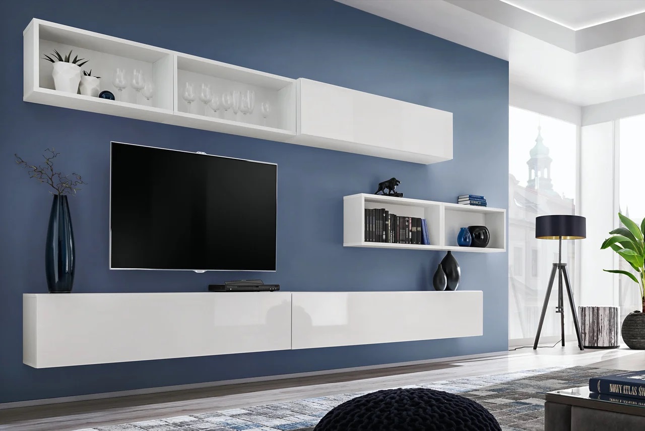 

Гостиная стенка из ДСП System Blox XIV ASM Meble Польша Белый