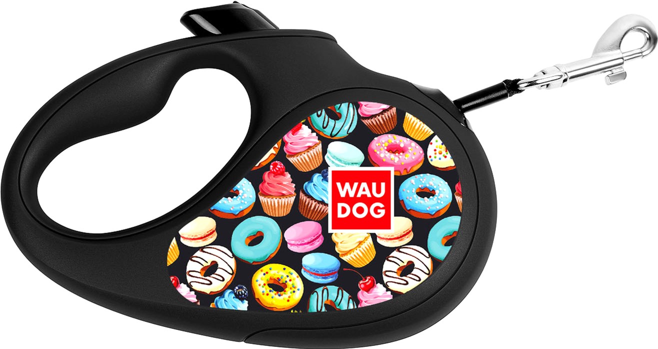 

Поводок-рулетка для собак Collar WAUDOG R-leash, рисунок "Пончики", M, до 25 кг, 5 м, светоотражающая лента (8125-0070-01)