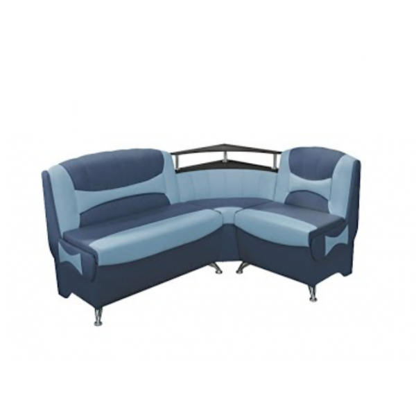 

Кухонный уголок мягкий с полкой из ДСП + кожзам Самба Modern Синий + голубой