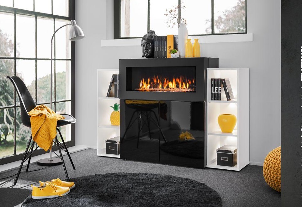 

Комод в гостиную из ДСП SB Camino ASM Meble Черный/Белый