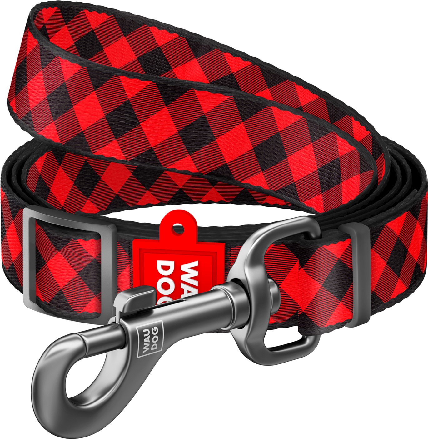 

Поводок для собак нейлоновый Collar WAUDOG Nylon, рисунок "Шотландка красная", регулируемый, M, Ш 20 мм, Дл 152-183 см (5293)