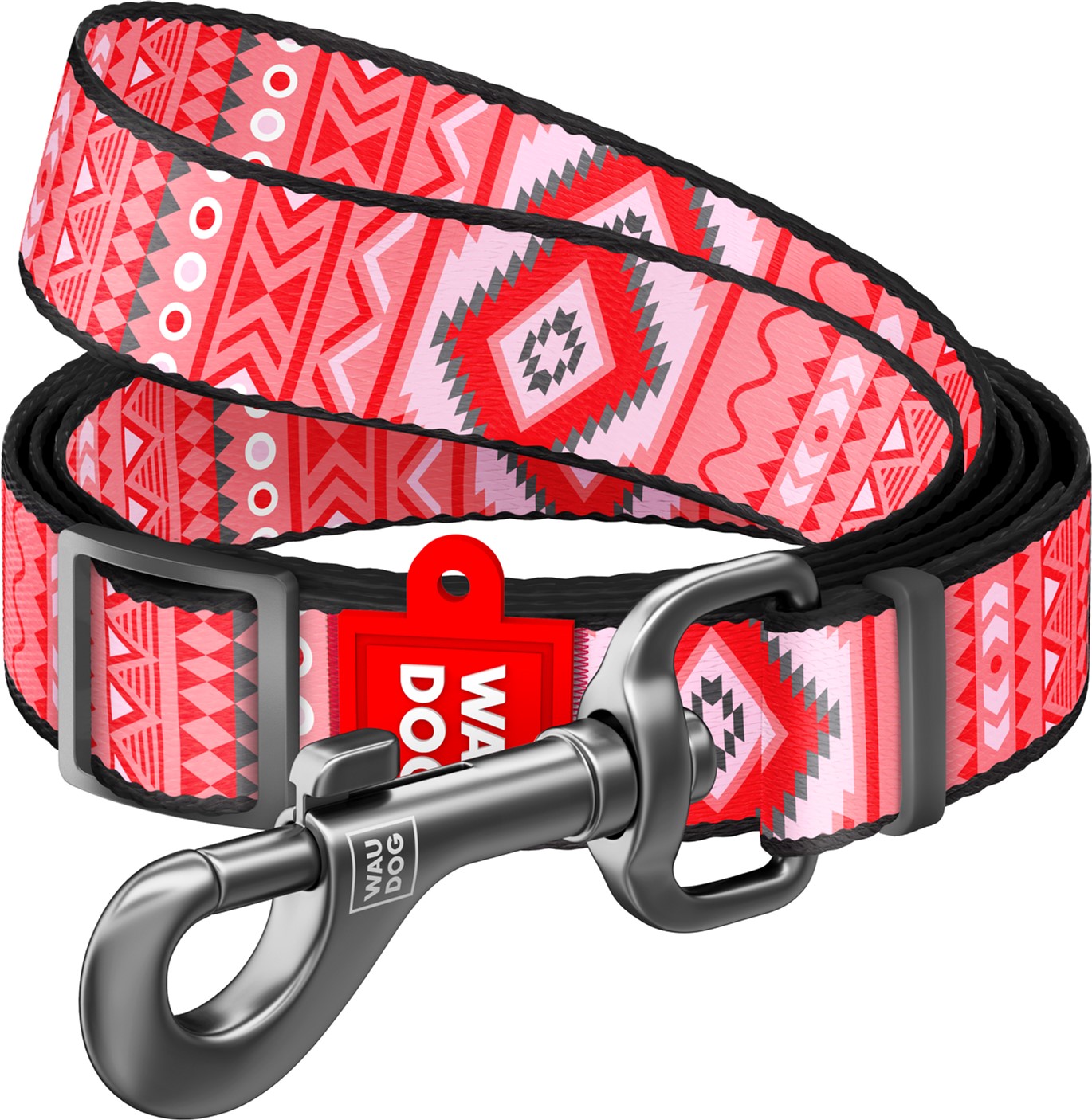 

Поводок для собак нейлоновый Collar WAUDOG Nylon, рисунок "Этно красный", регулируемый, L, Ш 25 мм, Дл 152-183 см (5340)
