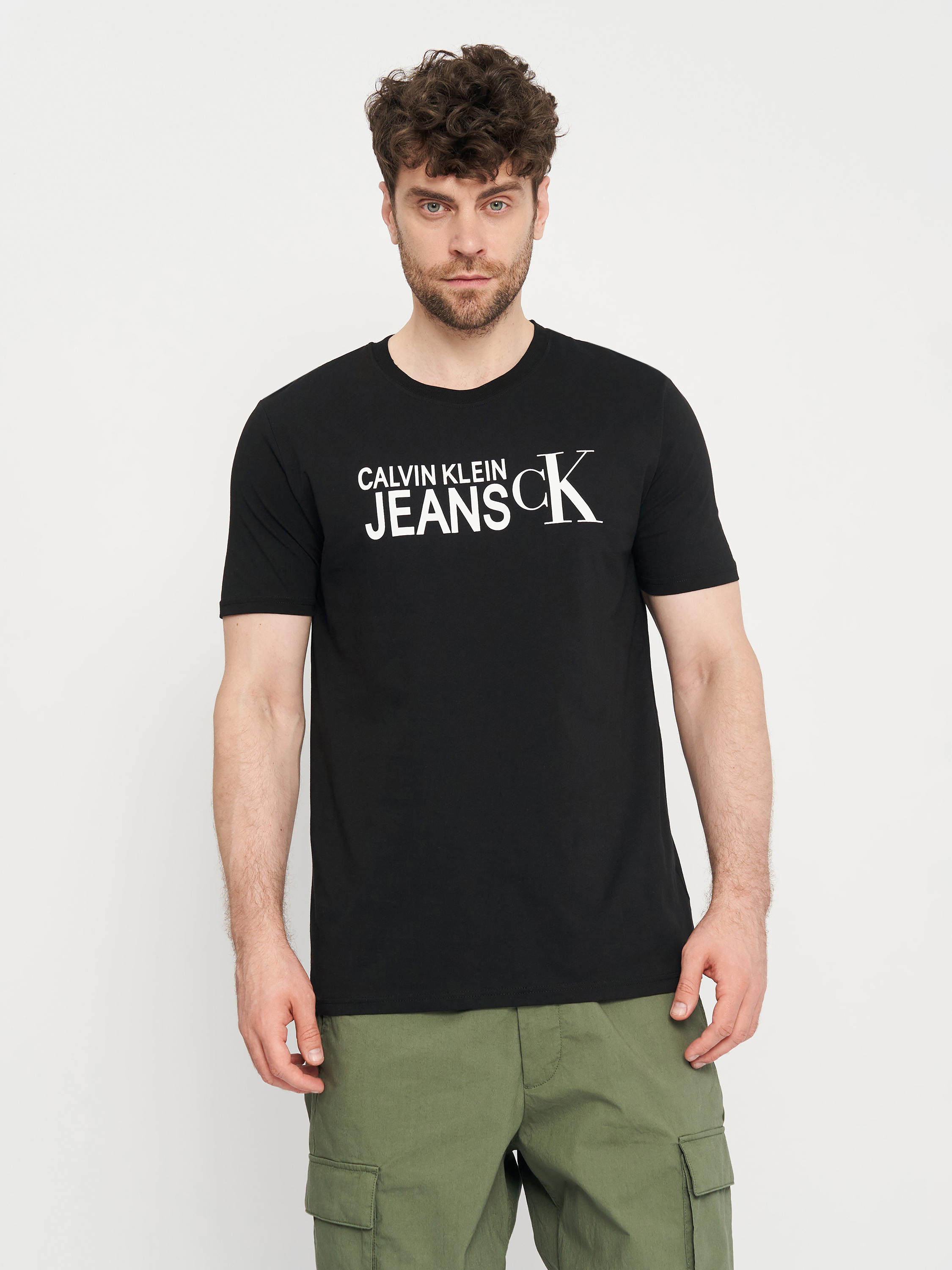 Акція на Футболка Calvin Klein Jeans 11019.1 Xl 50 Чорна від Rozetka