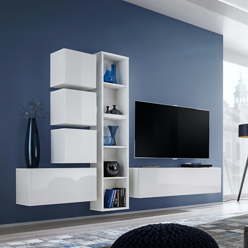 

Гостиная стенка из ДСП System Blox XI ASM Meble Польша Белый