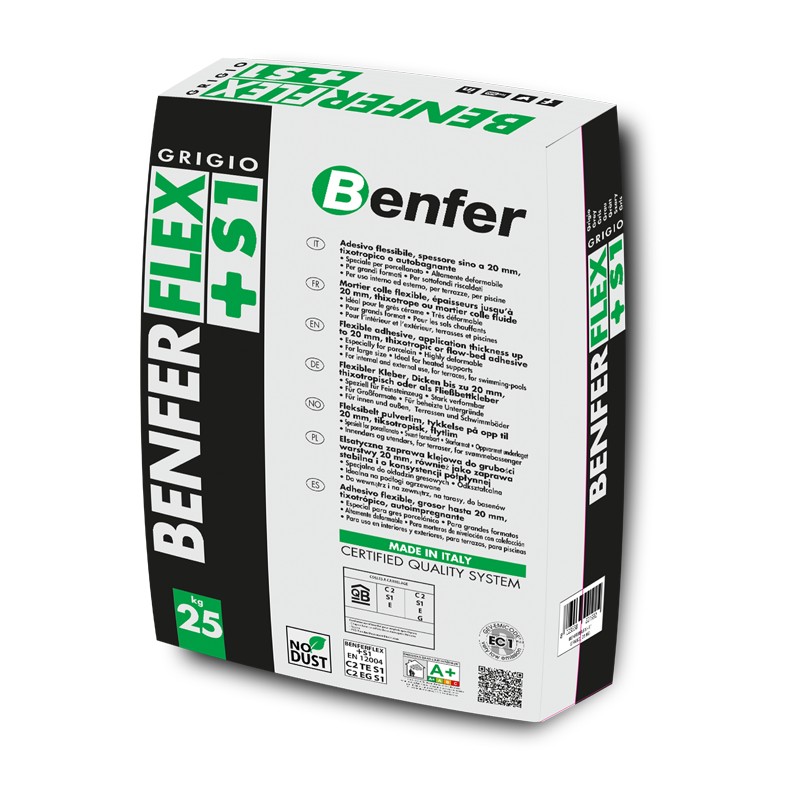 

Пластичный поливалентный клей BENFERFLEX+S1 Benfer 25 кг grey