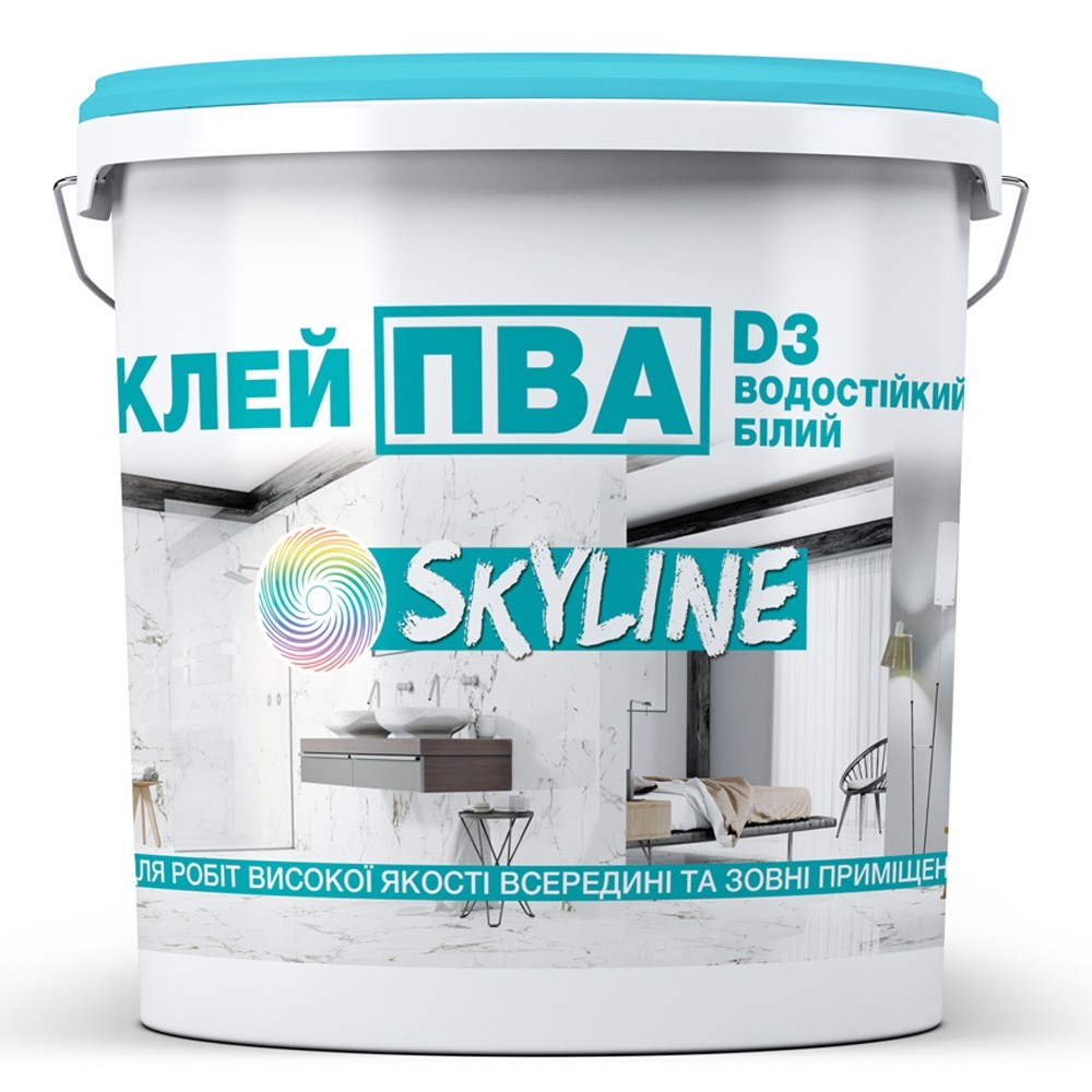 ПВА Клей прочный универсальный водостойкий D3 SkyLine 1 кг (42294672 ...