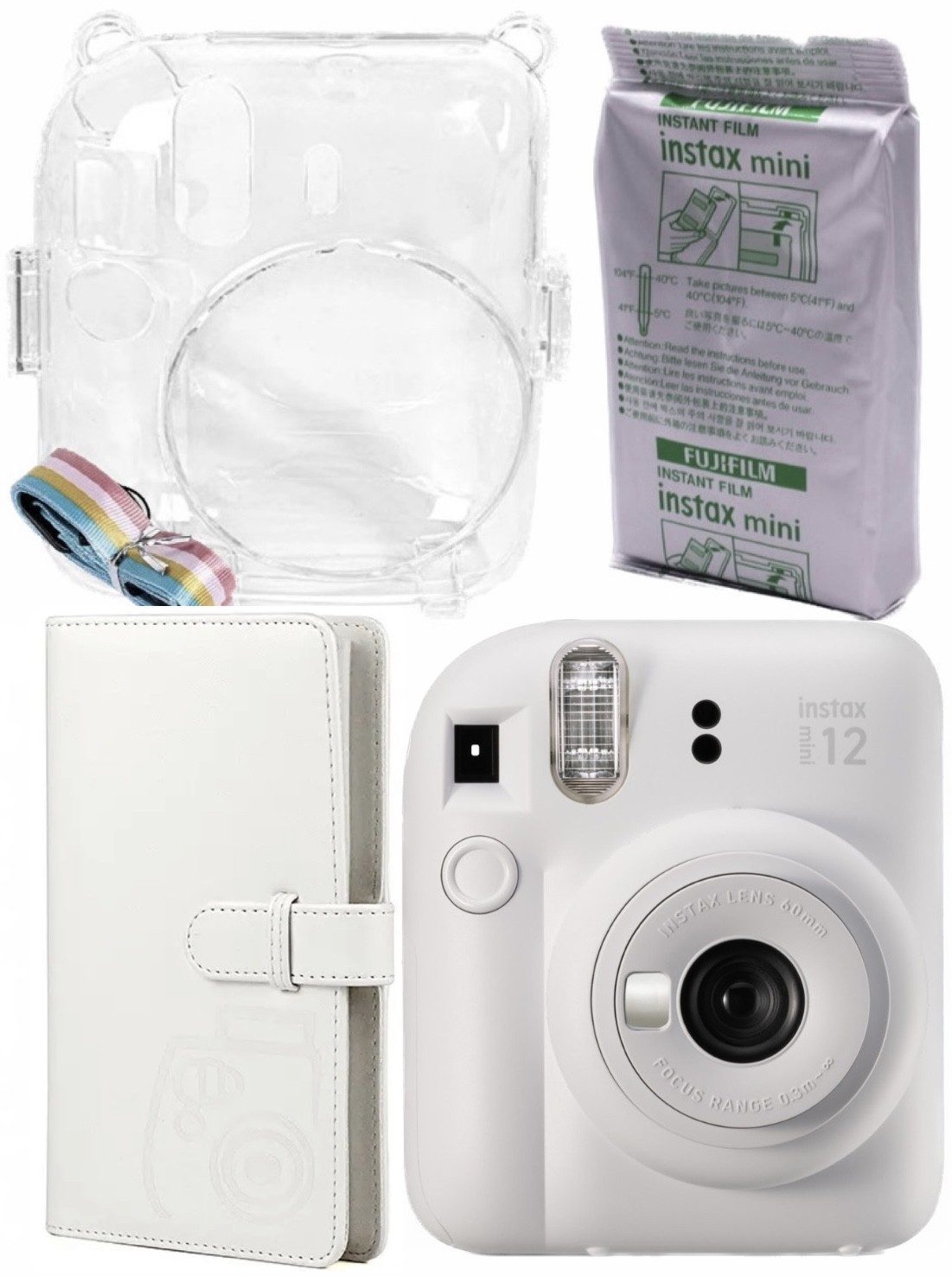 Подарочный Набор Fujifilm INSTAX Mini 12 Cray White Белый Фотокамера ...
