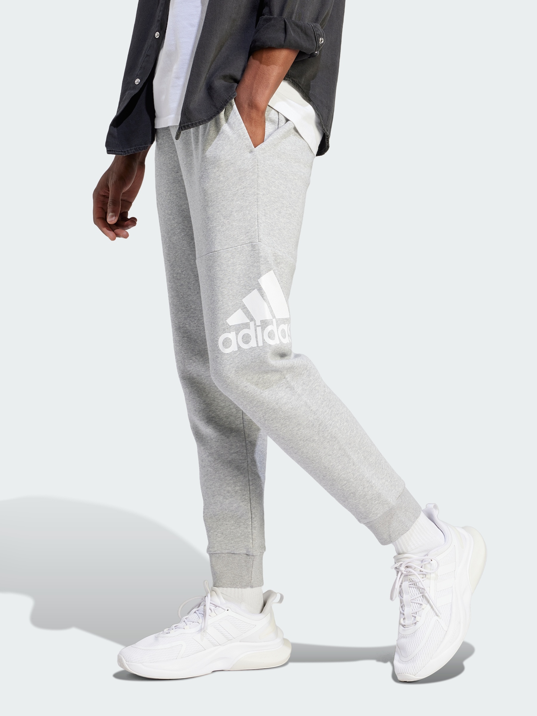 Акція на Спортивні штани утеплені чоловічі Adidas M Bl Fl Tc Pt IJ6482 S Medium Grey Heather від Rozetka