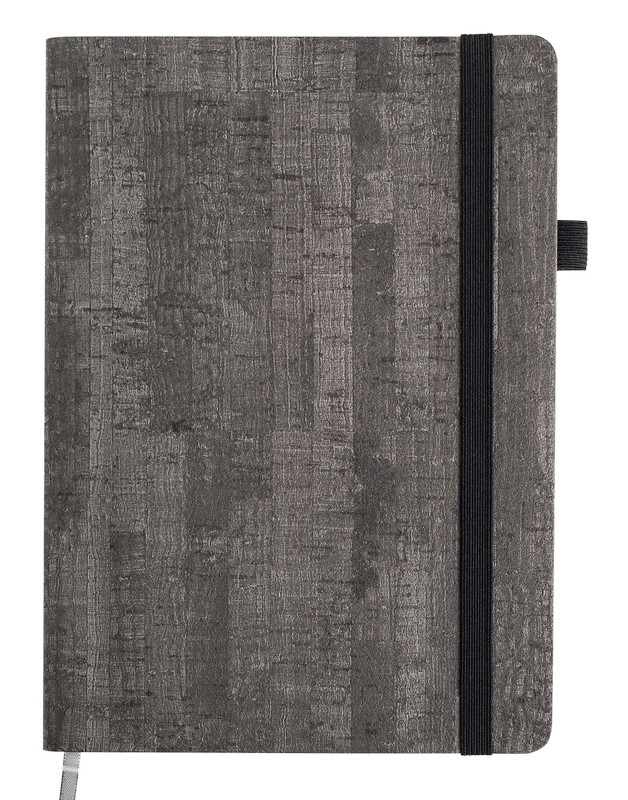 

Записная книга блокнот Buromax WOOD A5 96 л клетка иск.кожа серый (BM.295114-09)