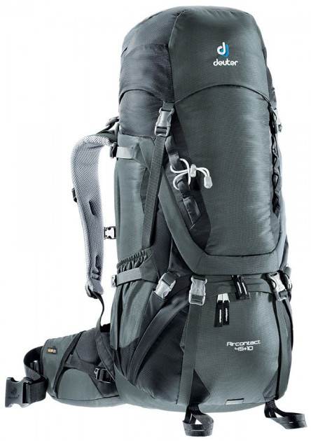 

Рюкзак Deuter Aircontact, 45 + 10 л, granite-black