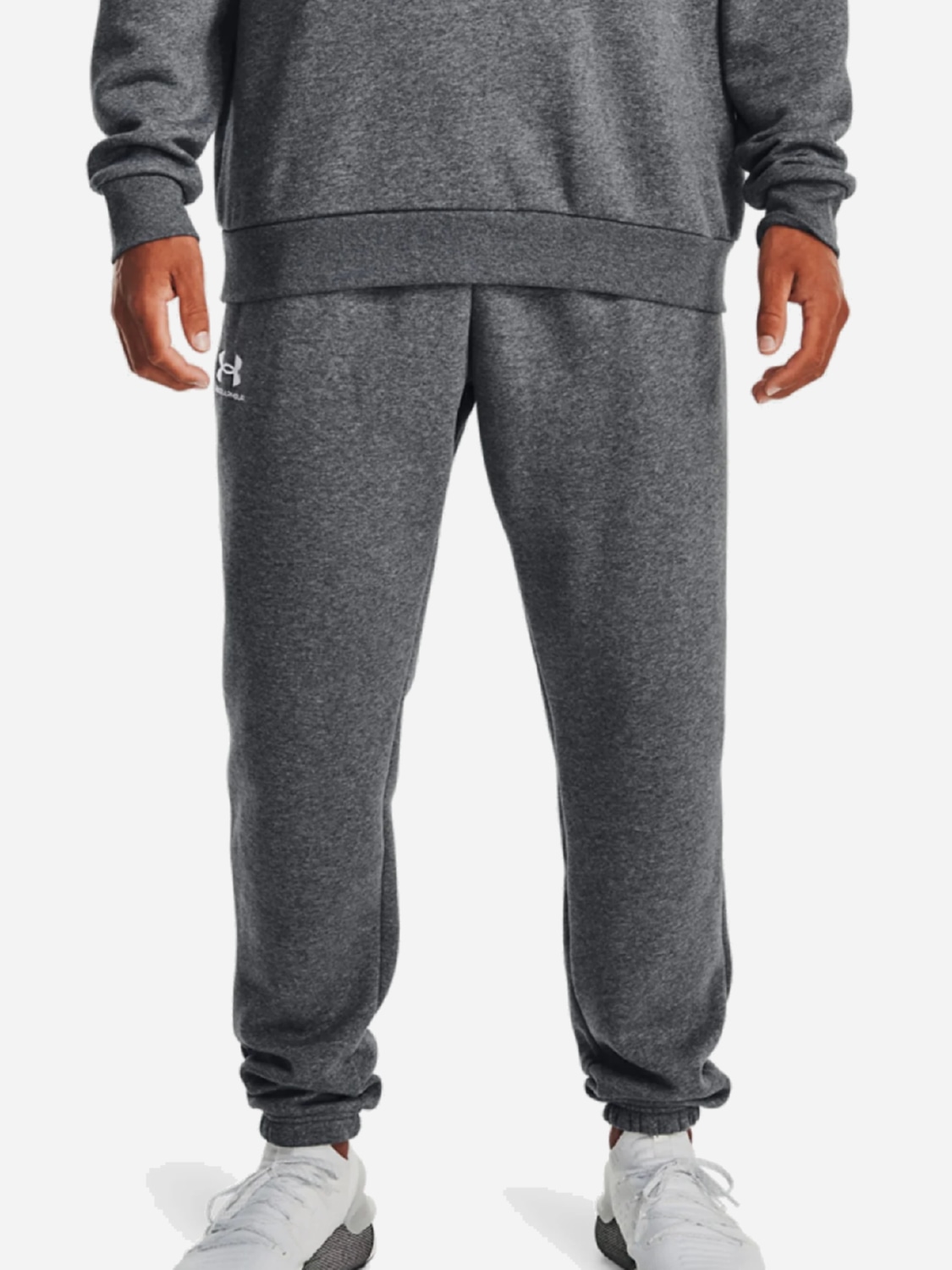 Акція на Спортивні штани утеплені Under Armour Essential Fleece Jogger 1373882-012 L від Rozetka