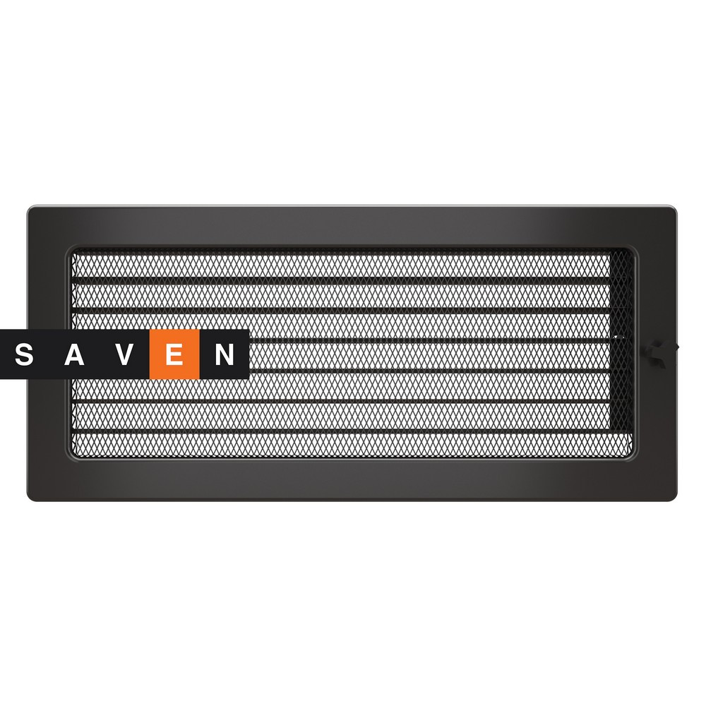 

Вентиляционная решетка для камина SAVEN 17х37 графитовая с жалюзи