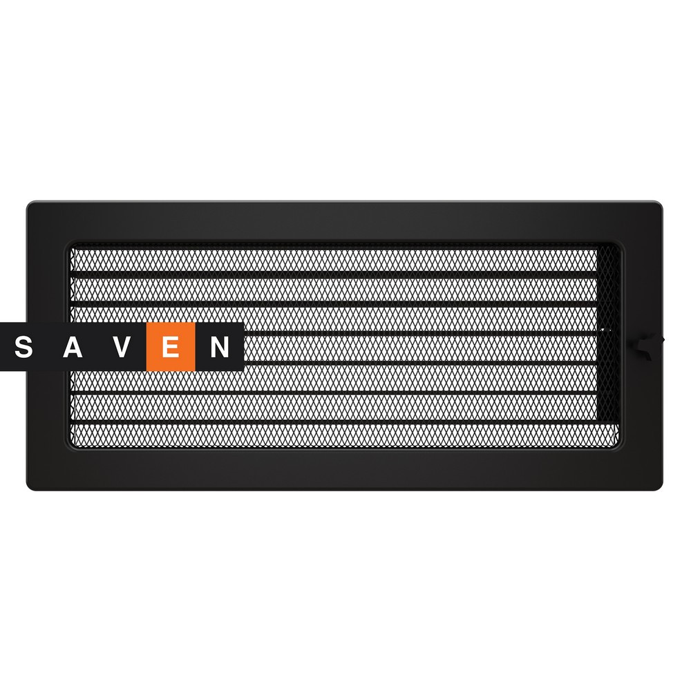 

Вентиляционная решетка для камина SAVEN 17х37 черная с жалюзи