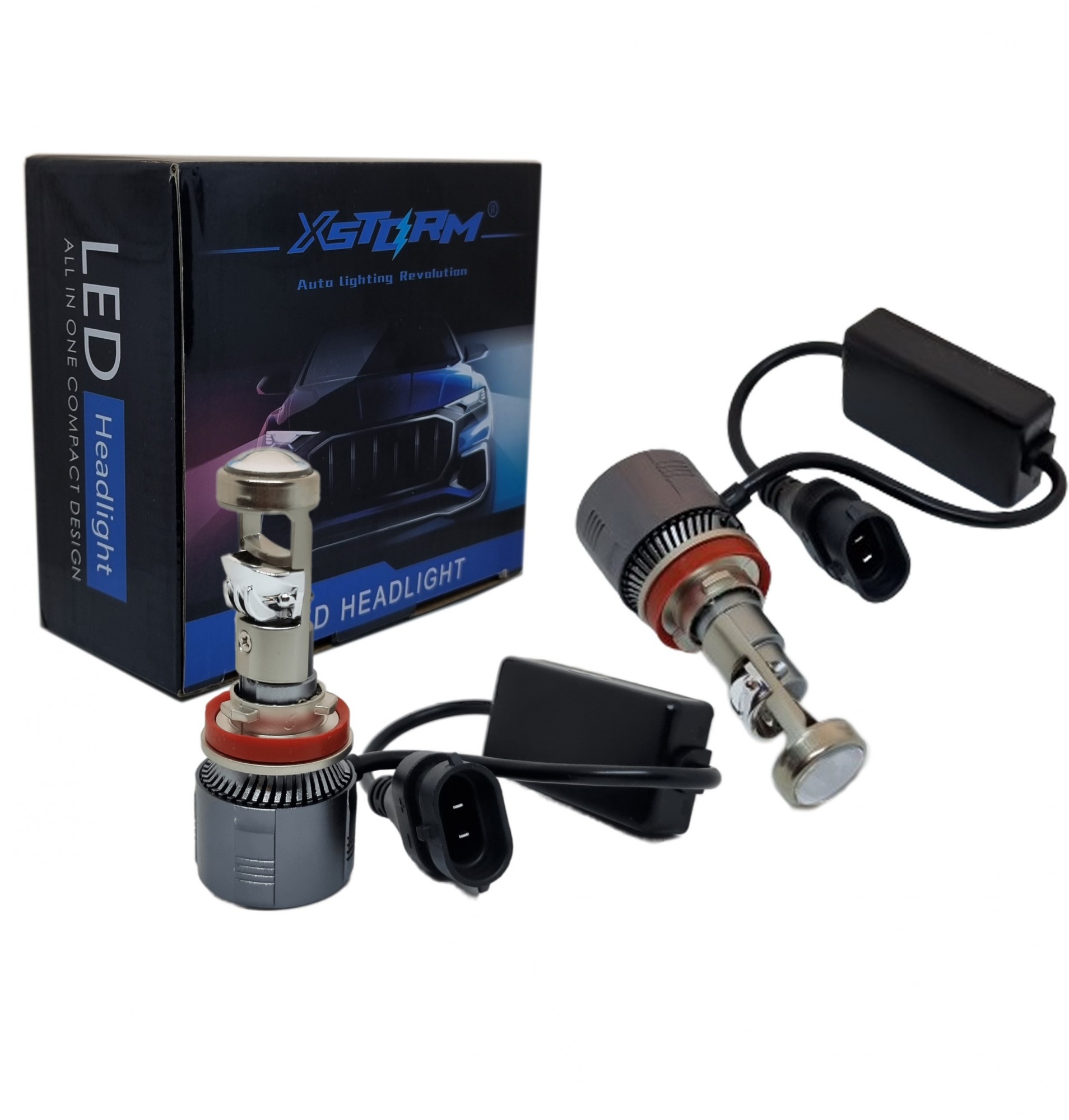 Светодиодные мини линзы. Led линза цоколь H11 8 CSP 8000LM 5700K 12-24V ...