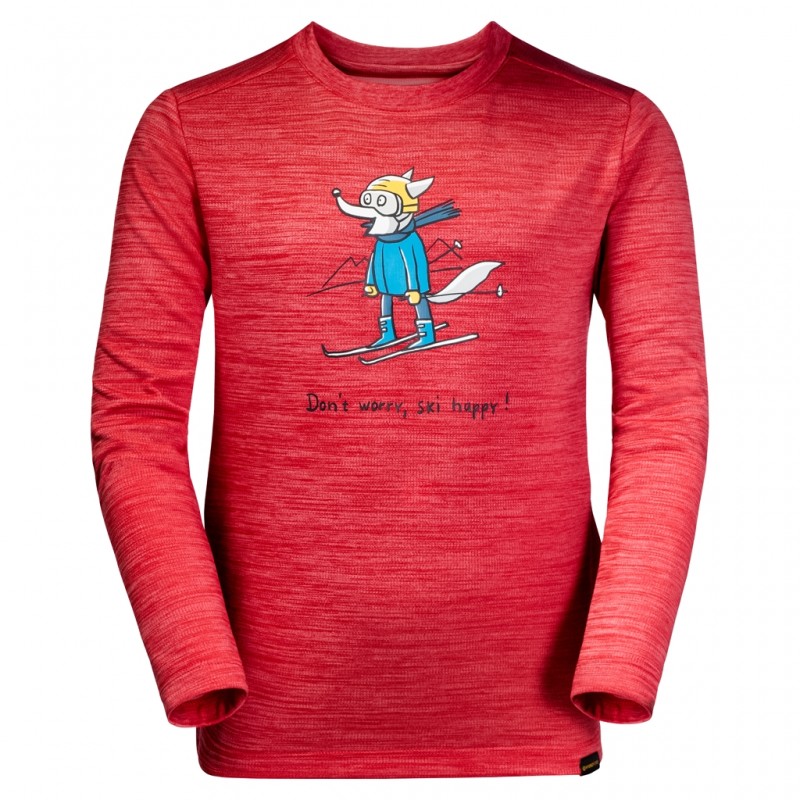 

Футболка с длинным рукавом SKIING WOLF LONGSLEEVE KIDS Jack Wolfskin 1608831-2122 140 Красный