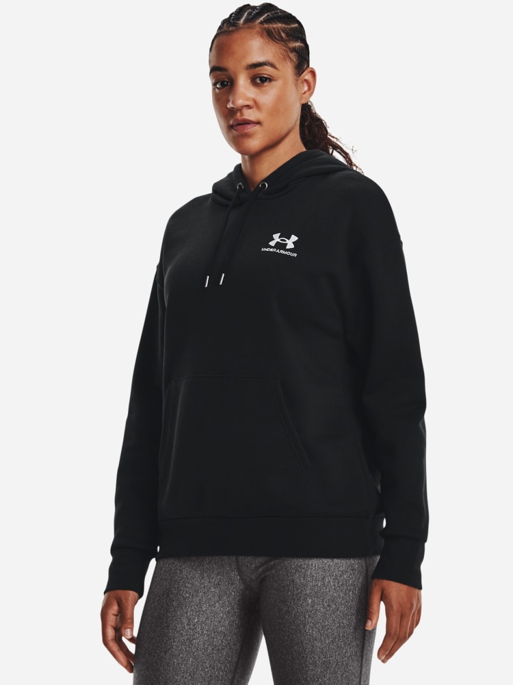 Акція на Худі тепле жіноче Under Armour Essential Fleece Hoodie 1373033-001 XL від Rozetka