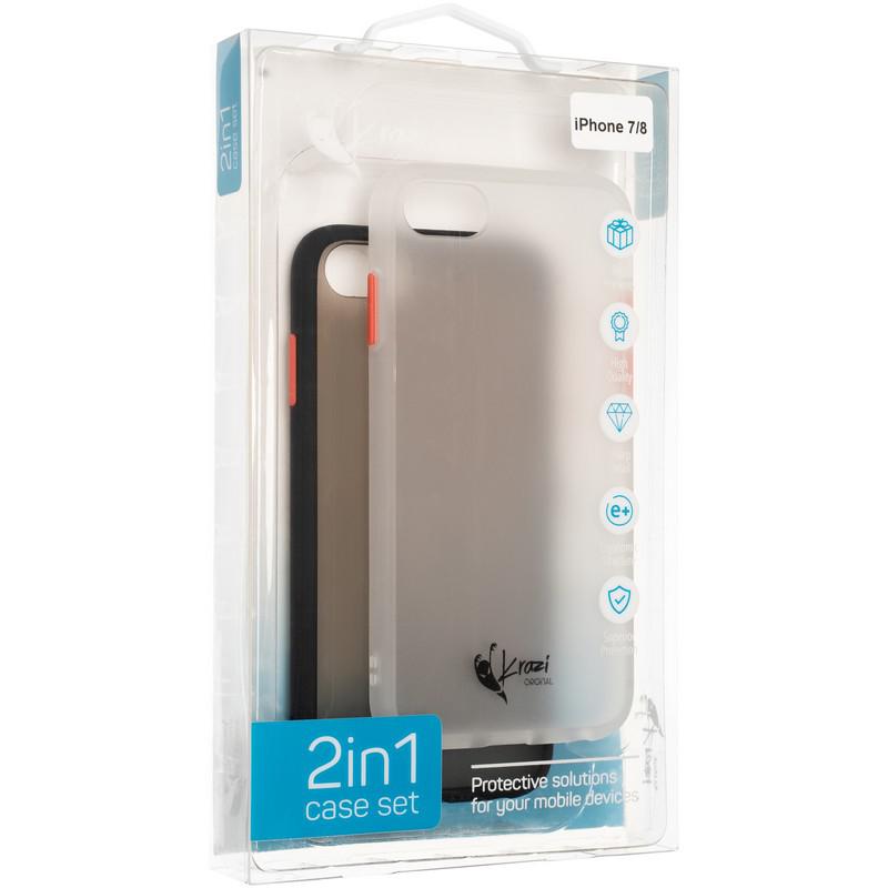 

Krazi Matte Colorit Case for iPhone 7/8 Black/White