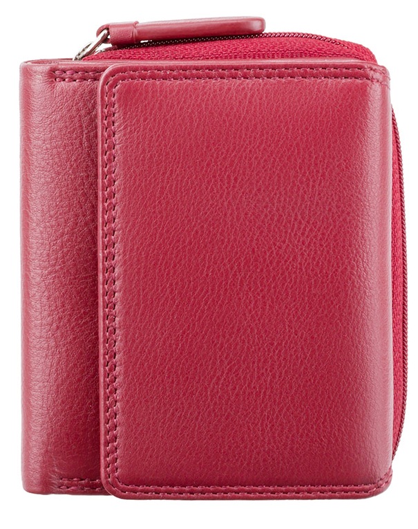 

Красный кожаный кошелек маленьких размеров Visconti HT30 RED Kew c RFID