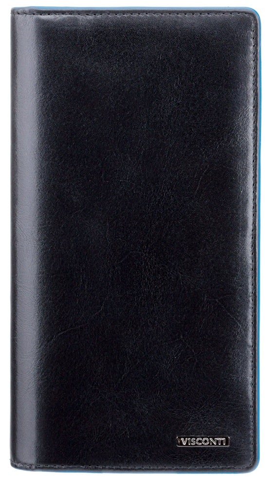 

Чёрный кожаный портмоне Visconti ALP88 IT BLK