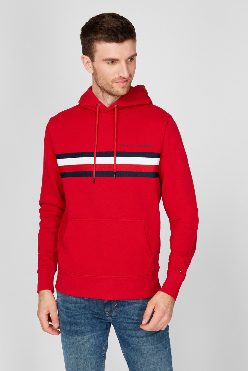 

Мужское красное худи HILFIGER LOGO Tommy Hilfiger S MW0MW14542