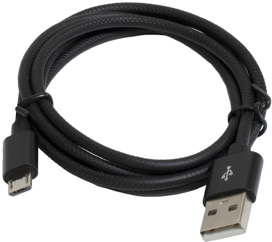 Кабель Patron USB - Micro 2.4A 1 м Черный (CAB-PN-USB-MICRO-1-B) – фото ...