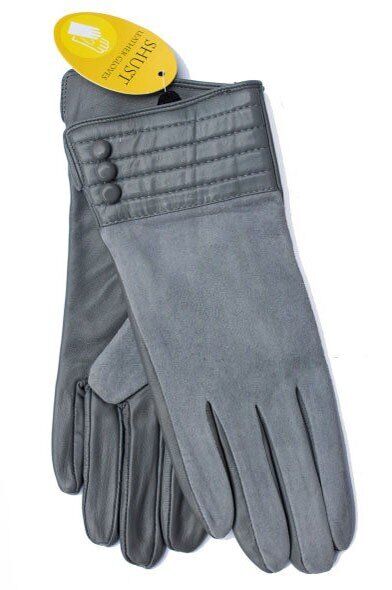 

Серые женские комбинированные перчатки Shust Gloves L