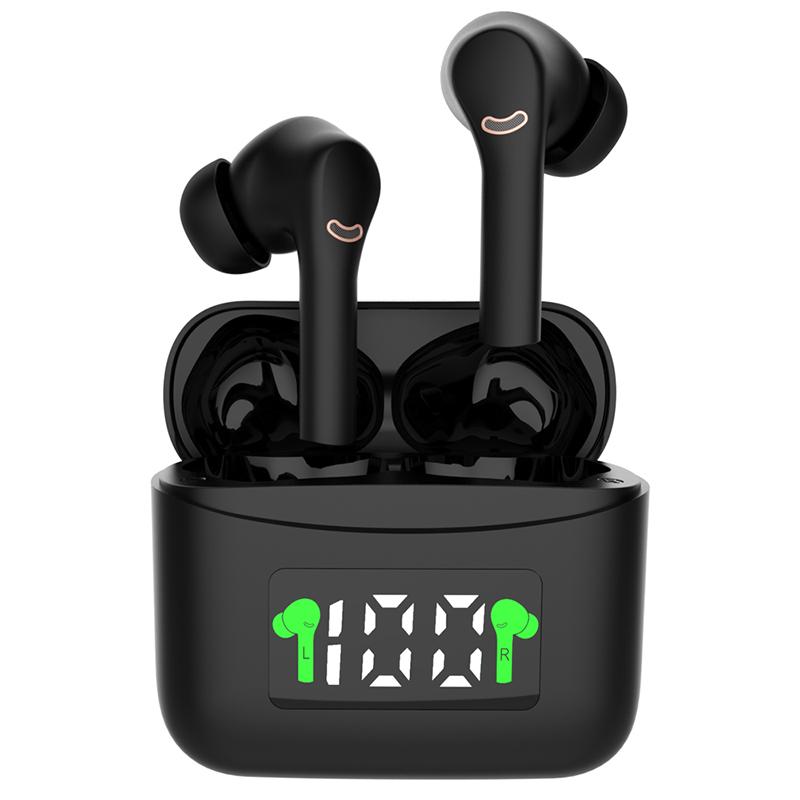 

Беспроводные наушники TWS J5 Bluetooth 5,2 с 3D стерео звуком встроенный микрофон с зарядным боксом Black