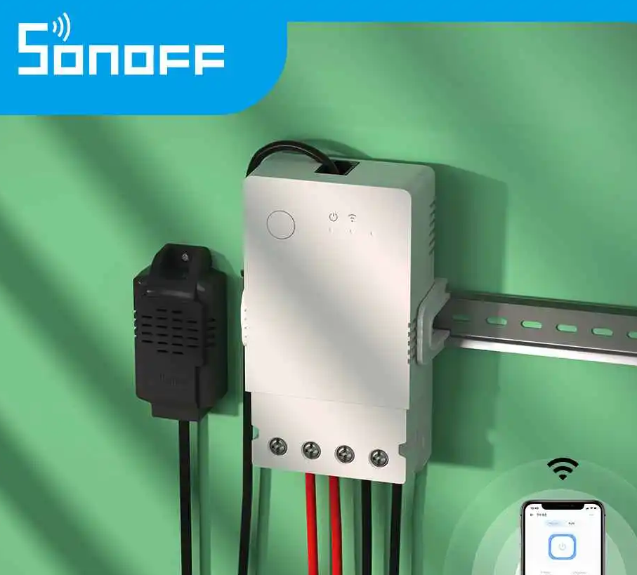 Wi-fi вимикач Sonoff THR316 (TH16) з датчиком температури і вологості ...