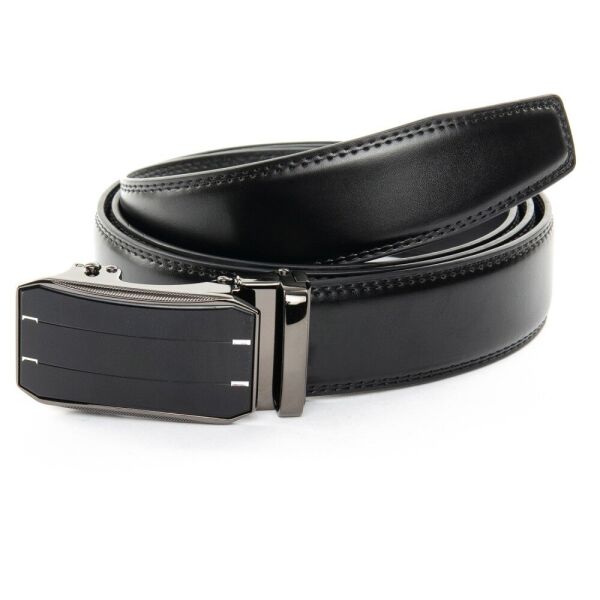 

Кожаный мужской ремень автомат D36-8310-2 black 120 см.