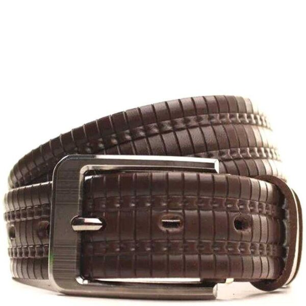 

Мужской кожаный коричневый ремень Lazar L35Y1W21