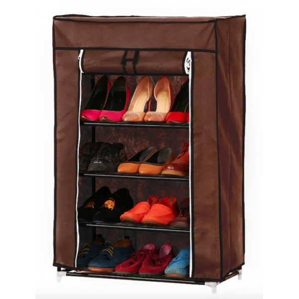 

Органайзер для обуви Shoe Keeper XXL тканевый шкаф для обуви, обувница домашняя для хранения 10-15 пар 60 x 30 x 90 см Коричневый