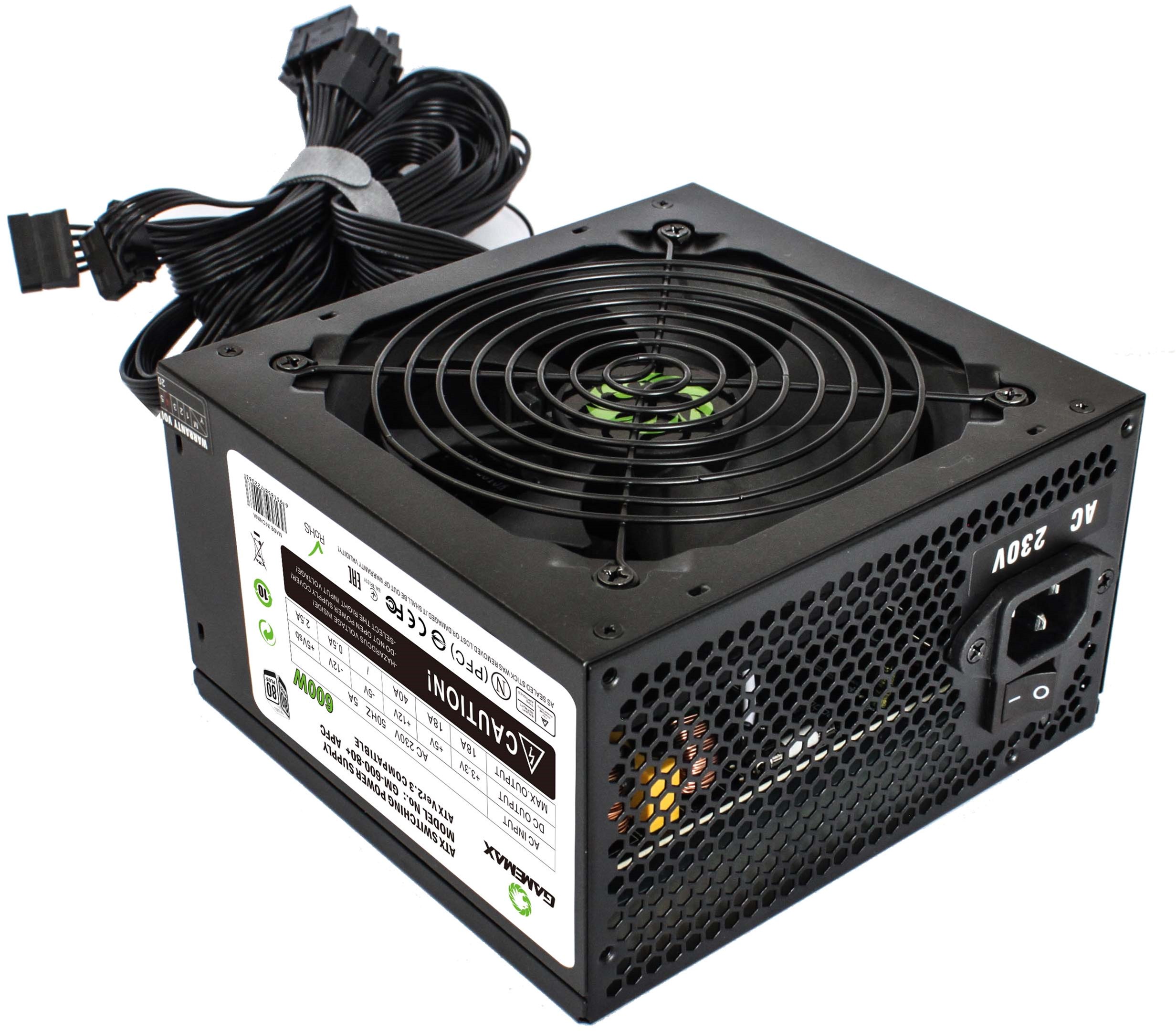 POWER SUPPLY - GAMEMAX GM-600 600W