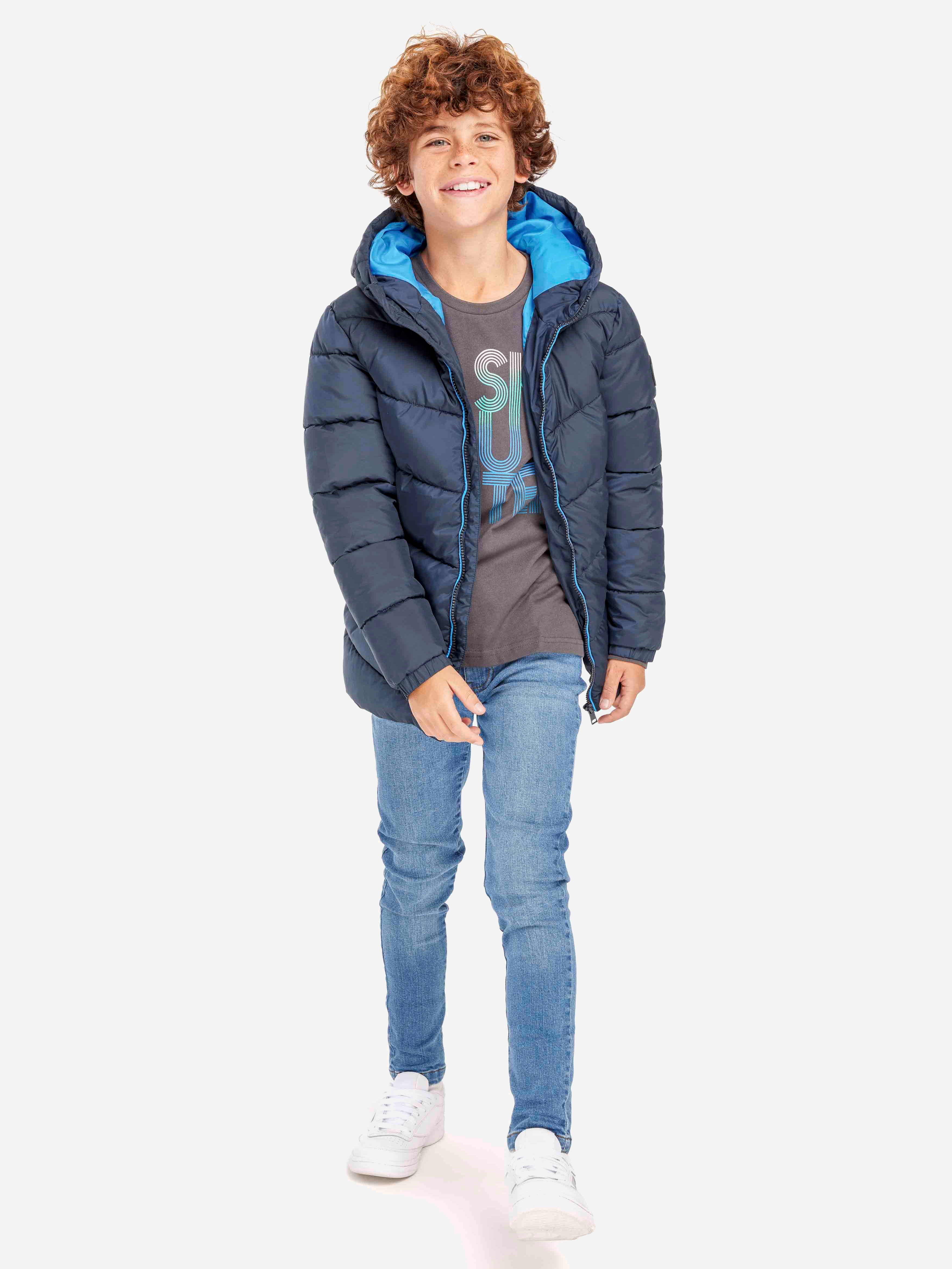 Акція на Дитяча демісезонна куртка для хлопчика Minoti 15coat 21 39591JNR 92-98 см Синя від Rozetka