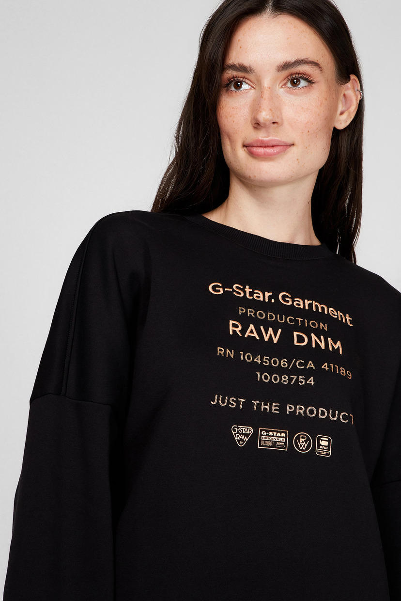 

Женский черный свитшот Graphic text relaxed G-Star RAW M D17763,A971