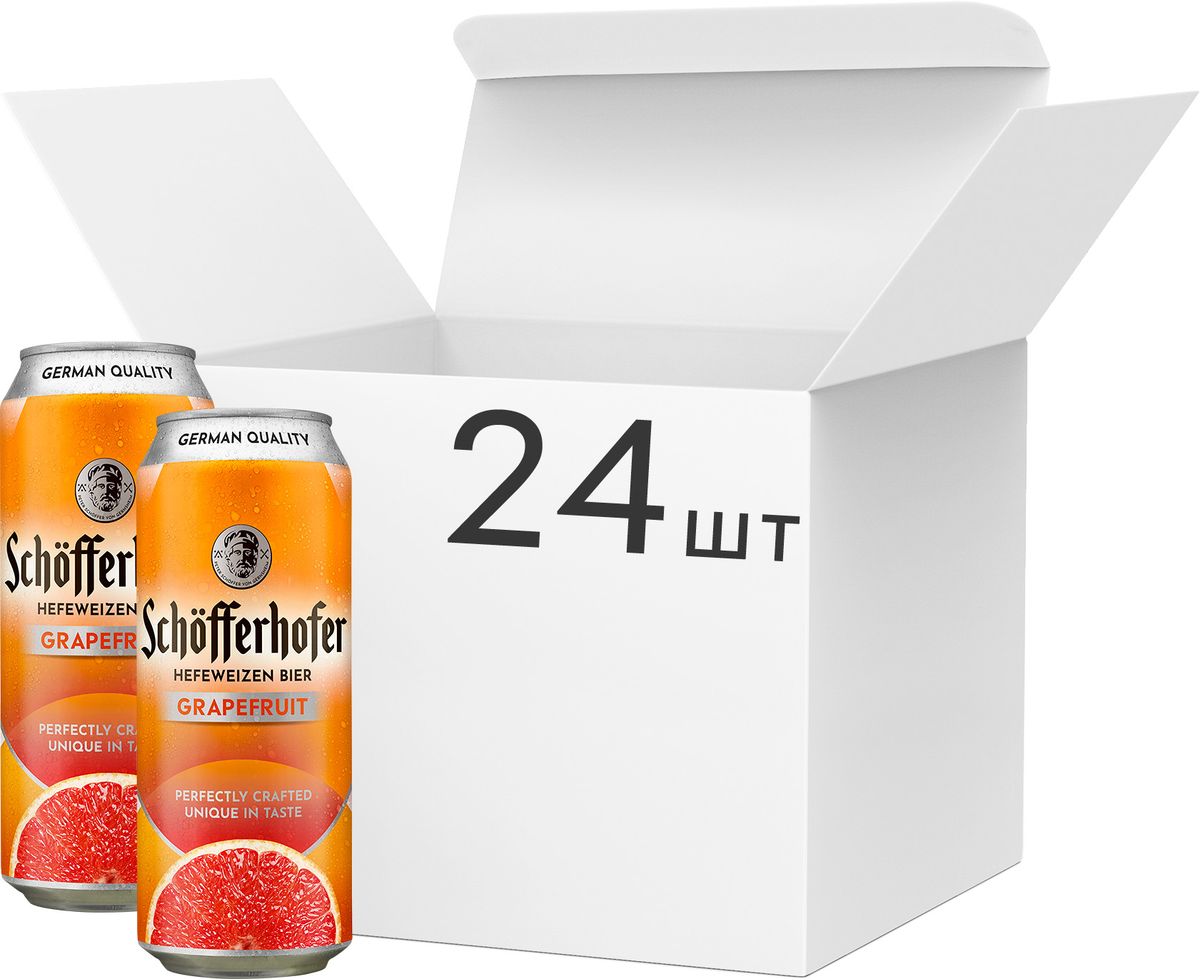 Упаковка суміші пива з соком Schofferhofer Hefeweizen Grapefruit світле
