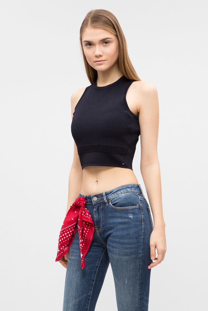 

Женский темно-синий топ Tommy Hilfiger M WW0WW21828