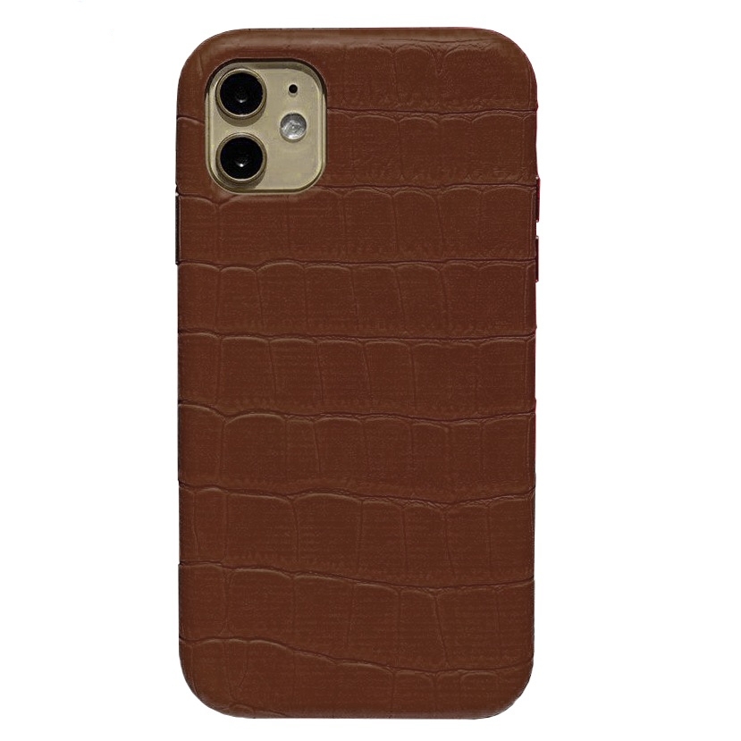 

Чехол CaseFashion Crocodile Full Leather для iPhone 12 Mini brown