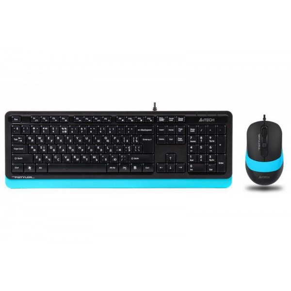

Комплект (клавиатура, мышь) A4Tech F1010 Black/Blue USB