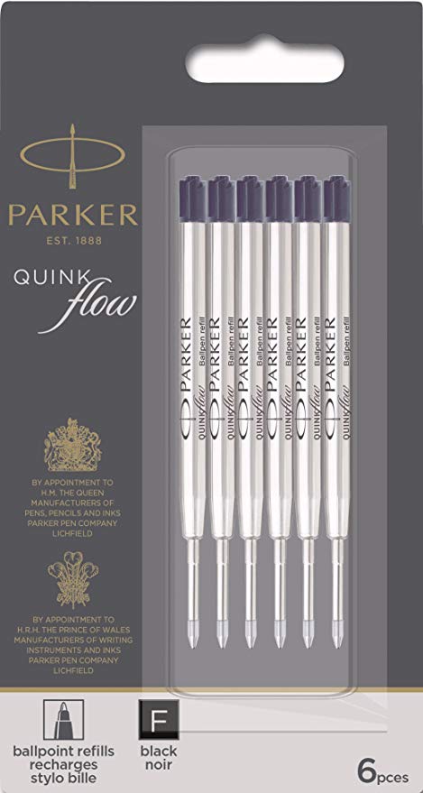 

Стержни Parker QuinkFlow шарик. черн. F блистер 6шт Parker 10 231BK6