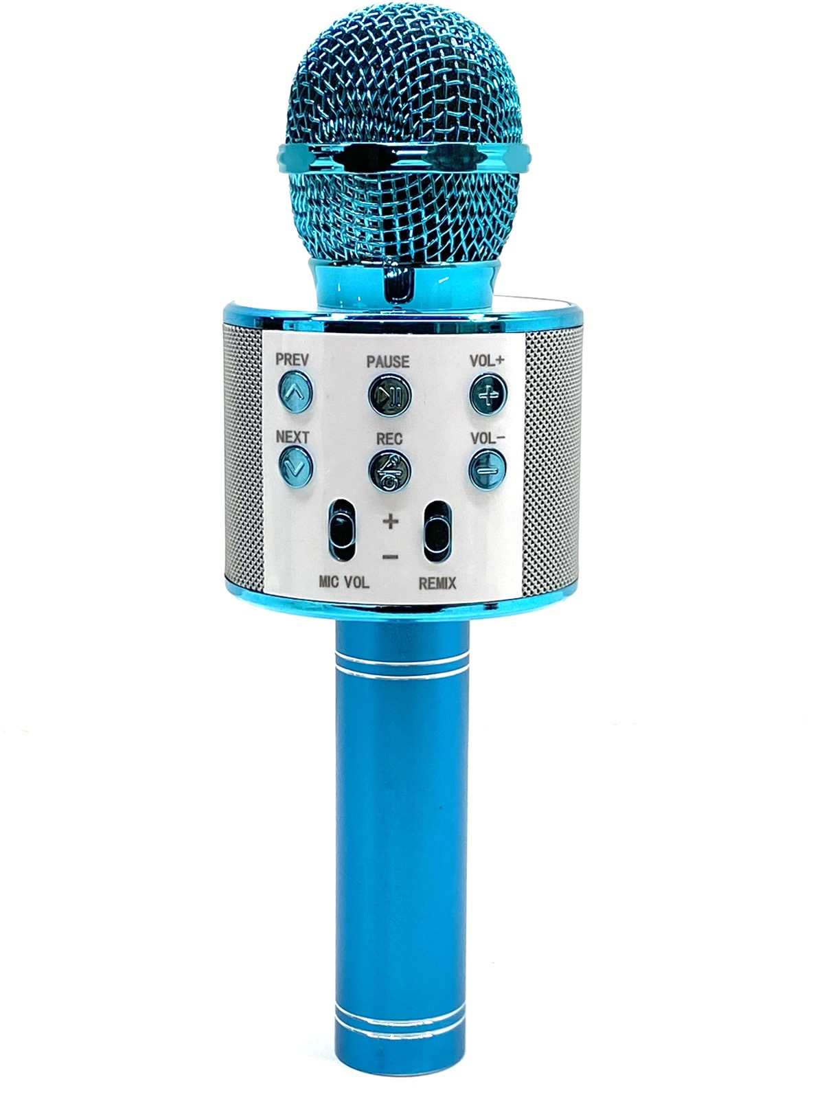 Микрофон беспроводной караоке bluetooth USB колонка Голубой (С 48340 ...
