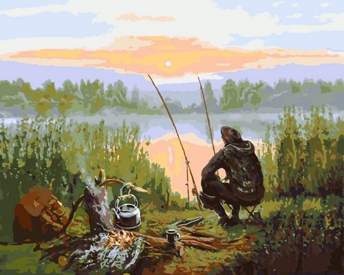 

Картина по номерам Идейка Отдых у речки 40*50 см (в коробке) арт.KH2241