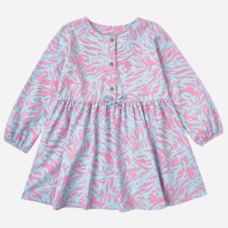 Акція на Дитяче плаття для дівчинки KRAKO 3004D23 110-116 см Рожево-Бірюзове від Rozetka