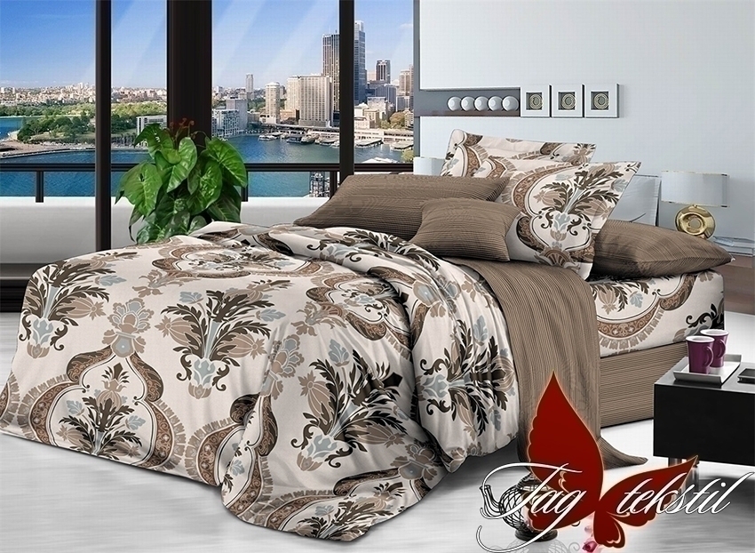 

Комплект постельного белья с компаньоном TM TAG - 1.5 спальный - Поплин - 1708