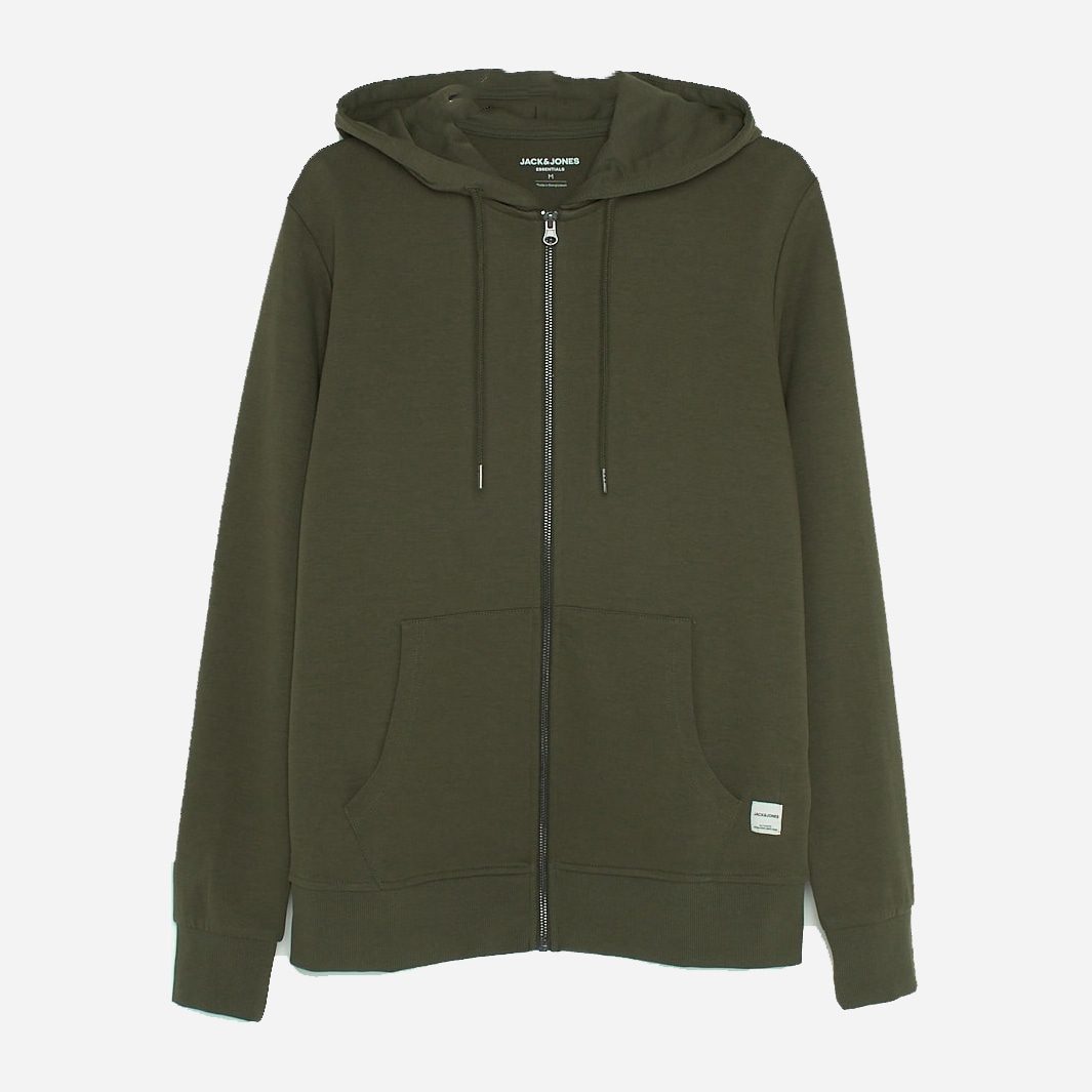Толстовка на флисе на молнии мужская Jack & Jones XAZ382057MUKY M Темно ...