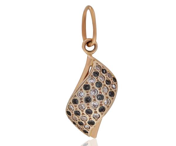 

Золотая подвеска декорированная цирконами, П094Ч