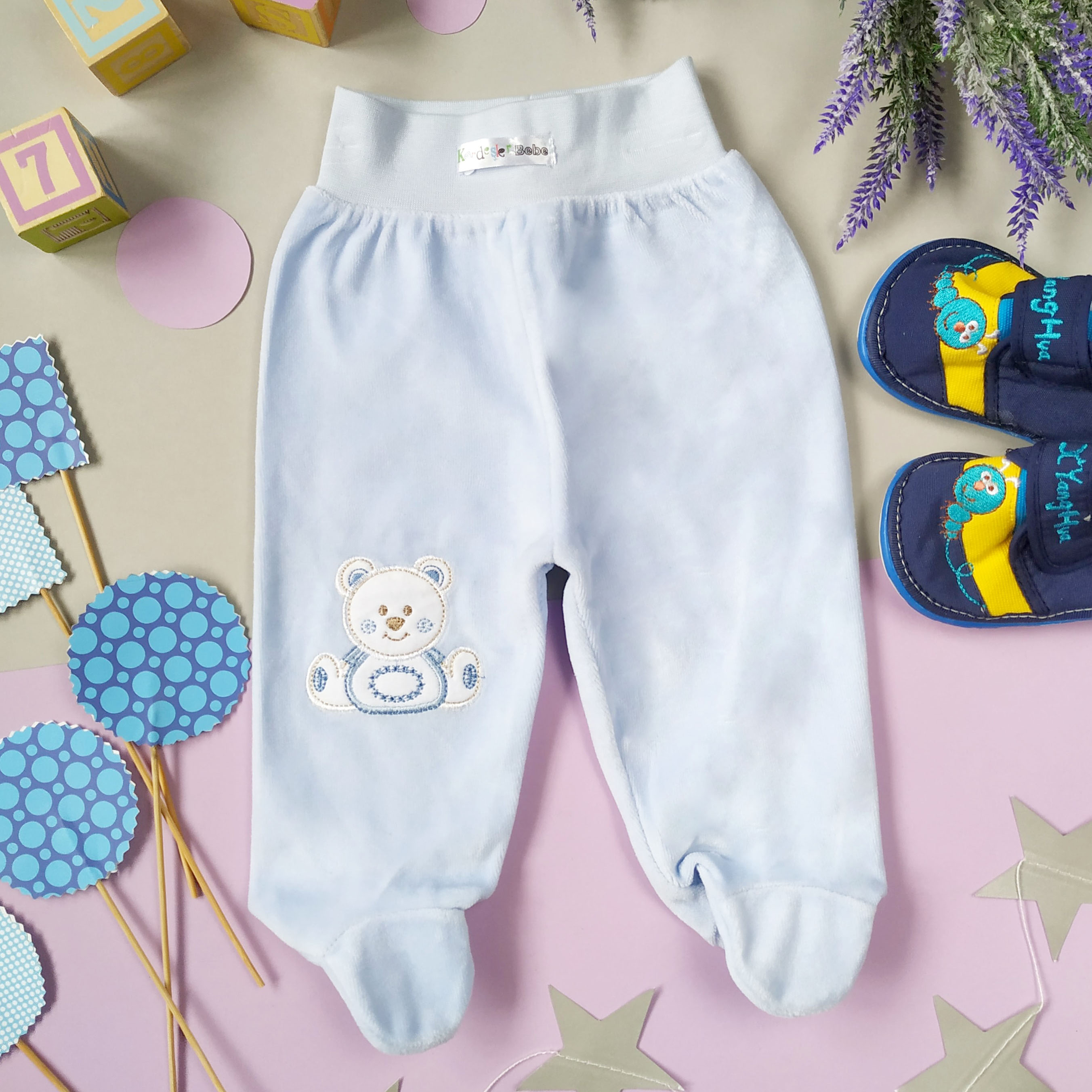 

Ползуны велюр Kids Planet 3309 50 Голубой