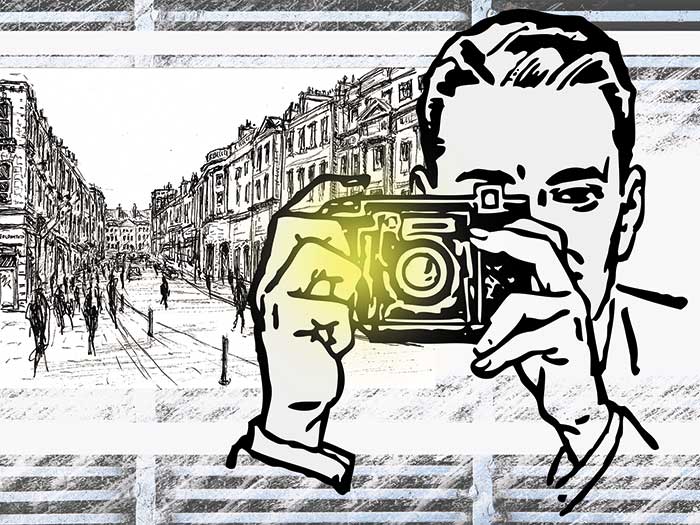 

Наклейка Molenart широкоформатная на стены акриловая Фотограф за 1 кв.м