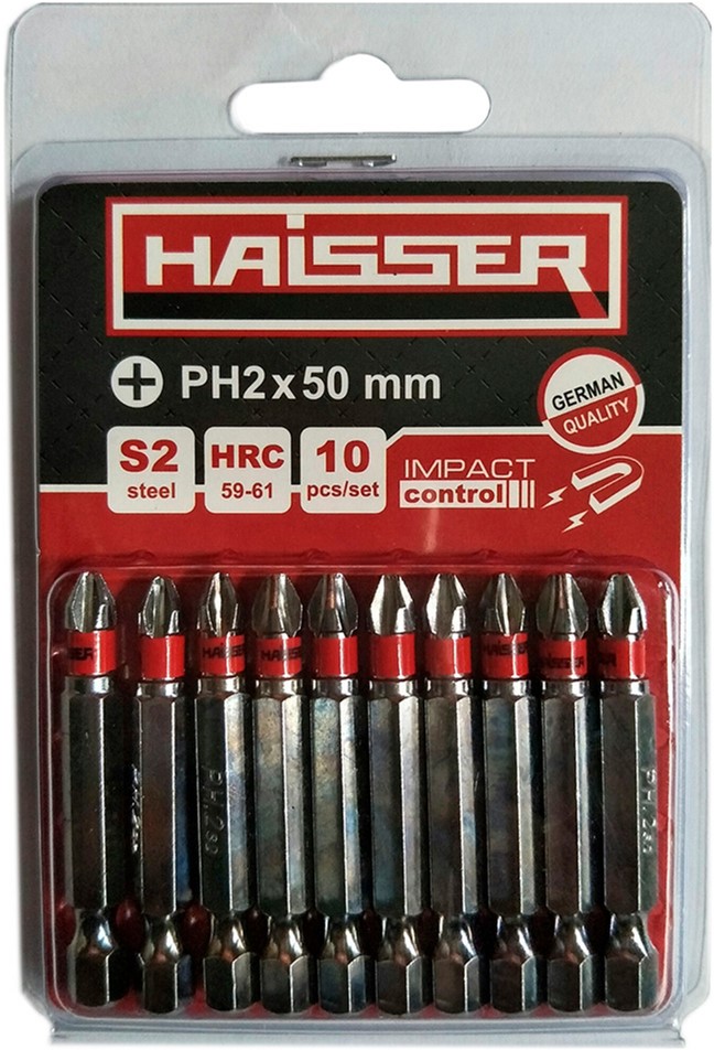 Набор бит Haisser PH2 х 50 мм 2712704 10 шт (BP81308) – фото, отзывы ...